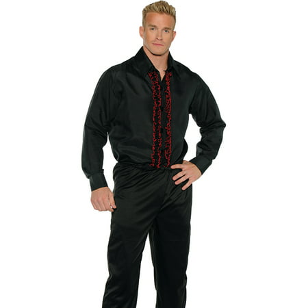 Men's Black Tuxedo Costume Shirt