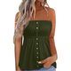 thumbnail image 1 of Gibobby Top cruzado informal de verano para mujer, decoración de botones de Color sólido, Top cruzado de Color sólido(Verdemilitary,CH), 1 of 3