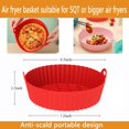 thumbnail image 2 of 8.5inch Air Fryer Silicone Pot, 2Pcs Silicone Air Fryer Basket Heat Resistant Easy to Clean, Reusable Air fryers Silicone Pot Round for 5QT - Food Safe Air fryer Oven Accessories, 2 of 5