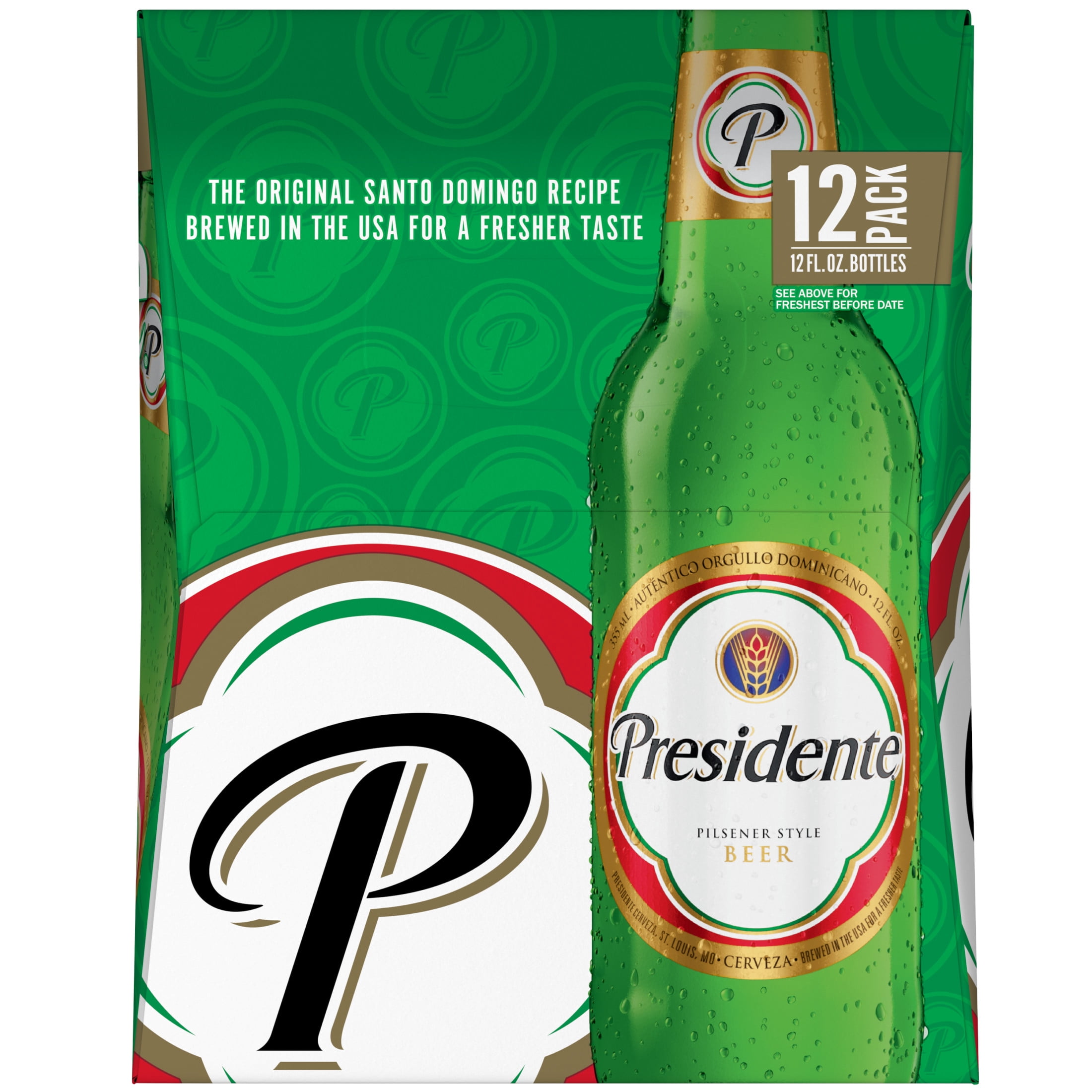 Presidente Pilsener Style Beer, 12 pack 12 fl. oz. Bottles, 5% ABV
