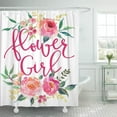 thumbnail image 1 of ABPHQTO Pink Girly Flower Girl Acuarela Peonías Melocotón Floral Boda Cortina de ducha 150x180 cm, 1 of 1