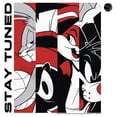 thumbnail image 2 of Girl's Space Jam: A New Legacy Stay Tuned Panels Red and Black  Graphic Tee White Medium, 2 of 5