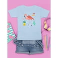 thumbnail image 3 of Flamingo Illustration T-Shirt Juniors -Image by Shutterstock,  Medium, 3 of 4