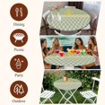 thumbnail image 7 of Sage Green Morocco Round Tablecloth, Fitted Table Cover with Elastic for 45"-54" Round Tables, Ocean Yellow Nautical Anchor Stripe Table Cloth Outdoor Indoor Dinning Party Waterproof Tablecloths, 7 of 7