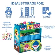 Baby Shark 6 Bin Design and Store Toy Organizer by Delta Children, Greenguard Gold Certified