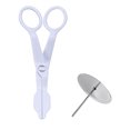 thumbnail image 1 of Worallymy Piping Flower Tijeras Nail Set Cake Icing Flower Desmontable Plastic Lifter Cupcake Pastelería Herramienta de decoración Blanco Worallymy JD735806312, 1 of 7