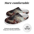 thumbnail image 6 of Rateoe Flower Cat Couple Print Women's Men's Cotton Knit Slippers Lightweight Memory Foam Indoor House Shoes with Anti-Skid Sole-40/41, 6 of 7