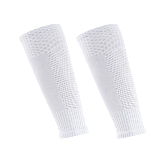 SERTG Big Kids Football Shin Guard Sleeves Breathable Double Layer Calf Support Training Match Knee Length Sleeve Sports Leg Guards(White,6-14 Years)