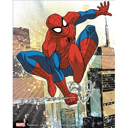 - Officially Licensed, Classic Ultimate Spiderman Spidey Toy with Web Sticker