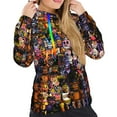 thumbnail image 5 of Lsque Five Nights At Freddy'S Pattern Casual Women's Hoodie,Hooded Sweatshirt with Kangaroo Pocket,Pullover Hoodie with Eye-catching Drawstrings-Large, 5 of 8