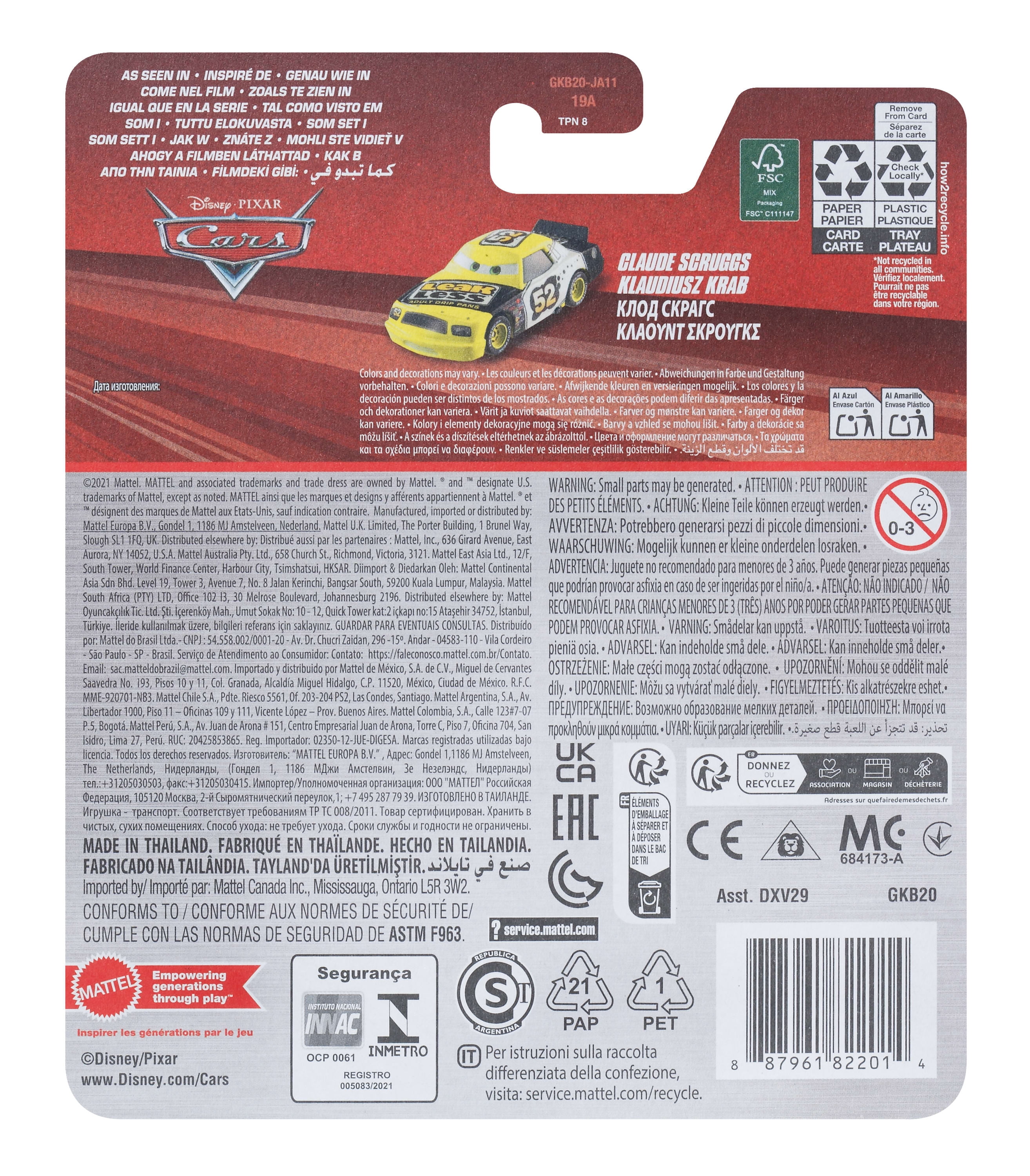 Disney Pixar Cars Claude Scruggs Vehicle