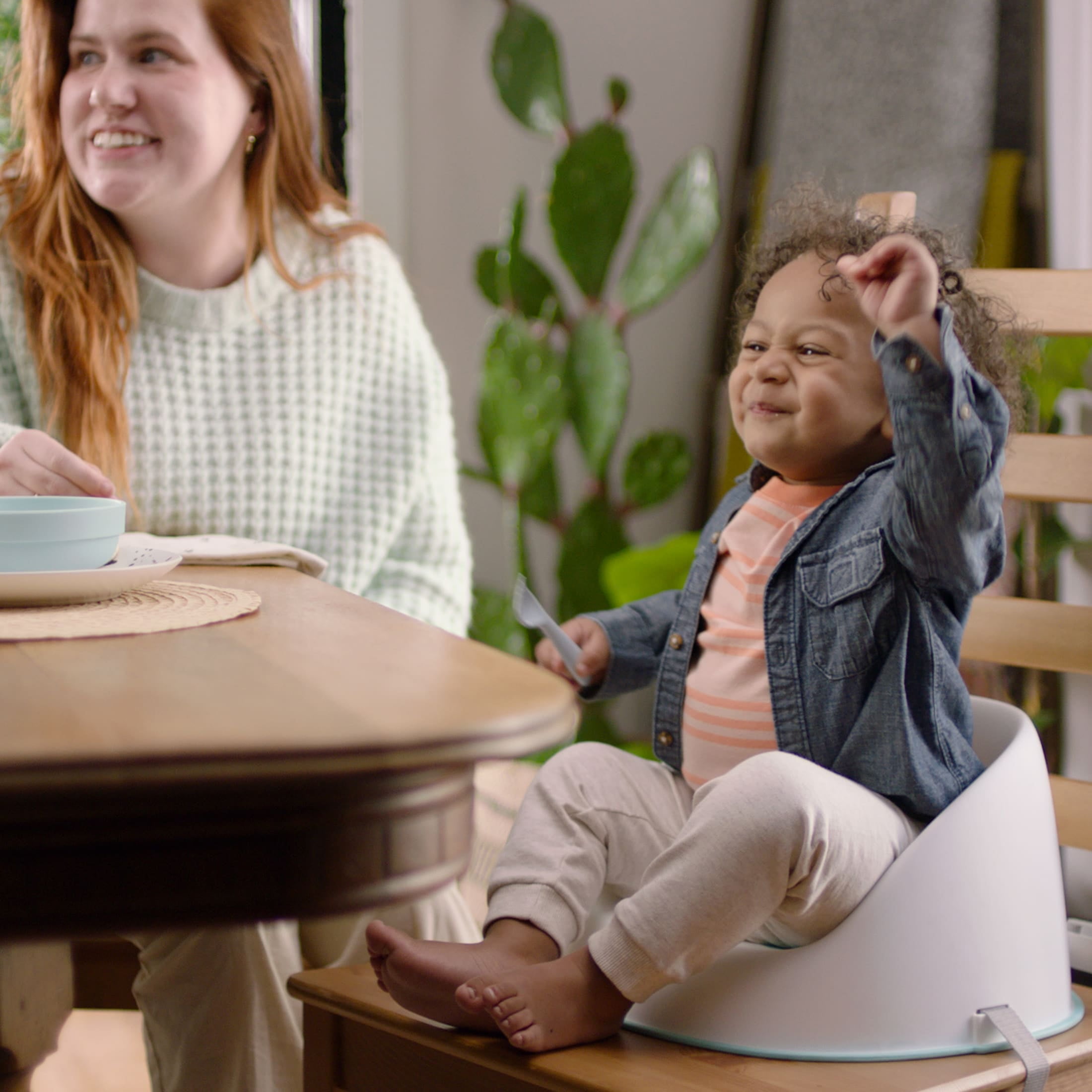 Ingenuity Simplicity Seat Easy-Clean Baby Booster Seat Feeding Chair- Teal