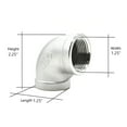 thumbnail image 6 of Thrifco Plumbing 8917008 1-1/4 90 Elbow Stainless Steel, 6 of 6