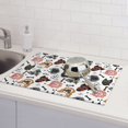 thumbnail image 6 of Sikiie Hip Hop Dog Dish Drying Mat, Kitchen Counter Mat, Self Drying Mat for Kitchen Counter Dish Drying Pad ,for Dishes, Utensils, Pots and Pans（24" x 18"）, 6 of 7