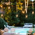 thumbnail image 3 of Sziqiqi Mini Lanterns Decorative LED Candles Vintage Hanging Lantern Decor Set of 24 for Halloween Christmas Wedding Party Bronze, 3 of 11