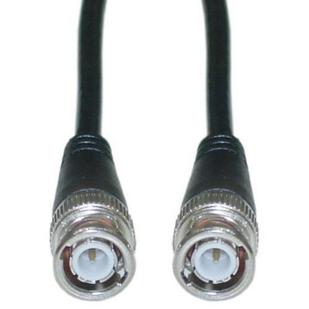 CableWholesale's BNC RG58/AU Coaxial Cable, Black, BNC Male, Copper Stranded Center Conductor, 15 foot