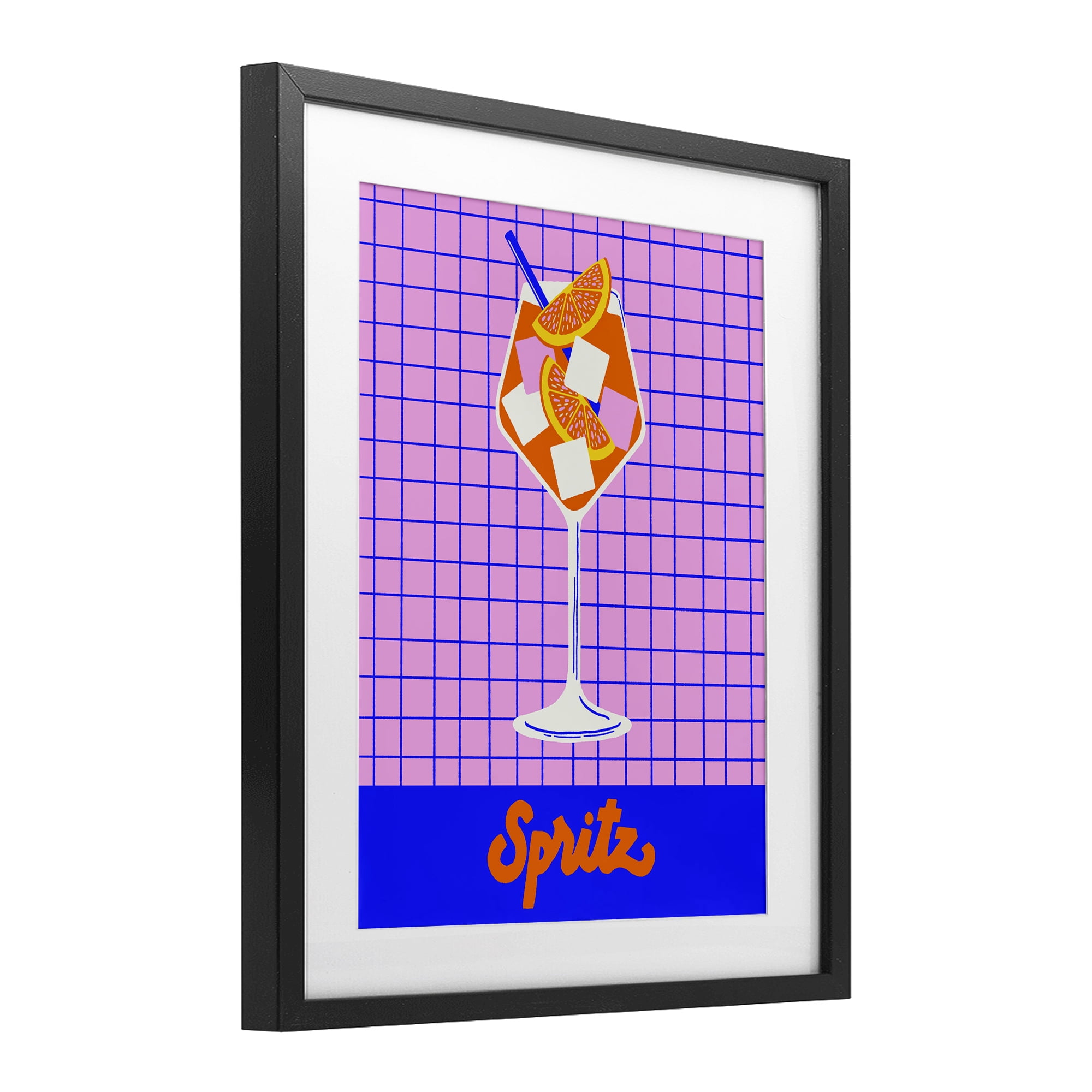 Stupell Industries Colorful Summer Spritz Drink Black Framed Print Under Glass, design by Indira Prieto | IndySign