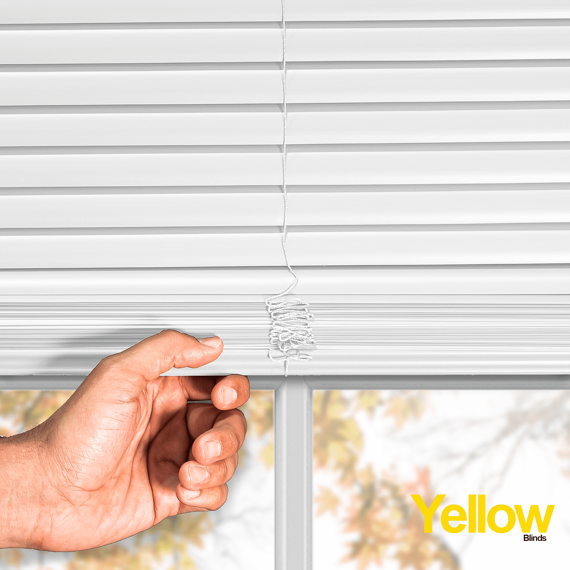 Grand White 66 in. W X 72 in. H Cordless Light Filtering Vinyl Mini Window Blinds with 1 in. Slats