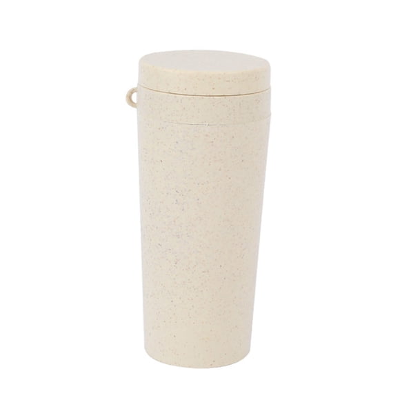 Bewildely Botella deportiva de fibra de trigo, vaso de leche de estilo Simple para coche, taza suave, bebida de refrigeración para viajes al aire libre, Cocina y Comedor Beige Bewildely HA081629-02