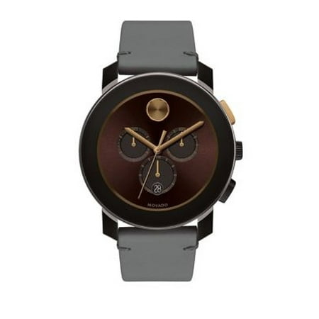 Mens Chronograph Brown Dial - Men's 3600445 'Bold' Chronograph Brown Leather Watch