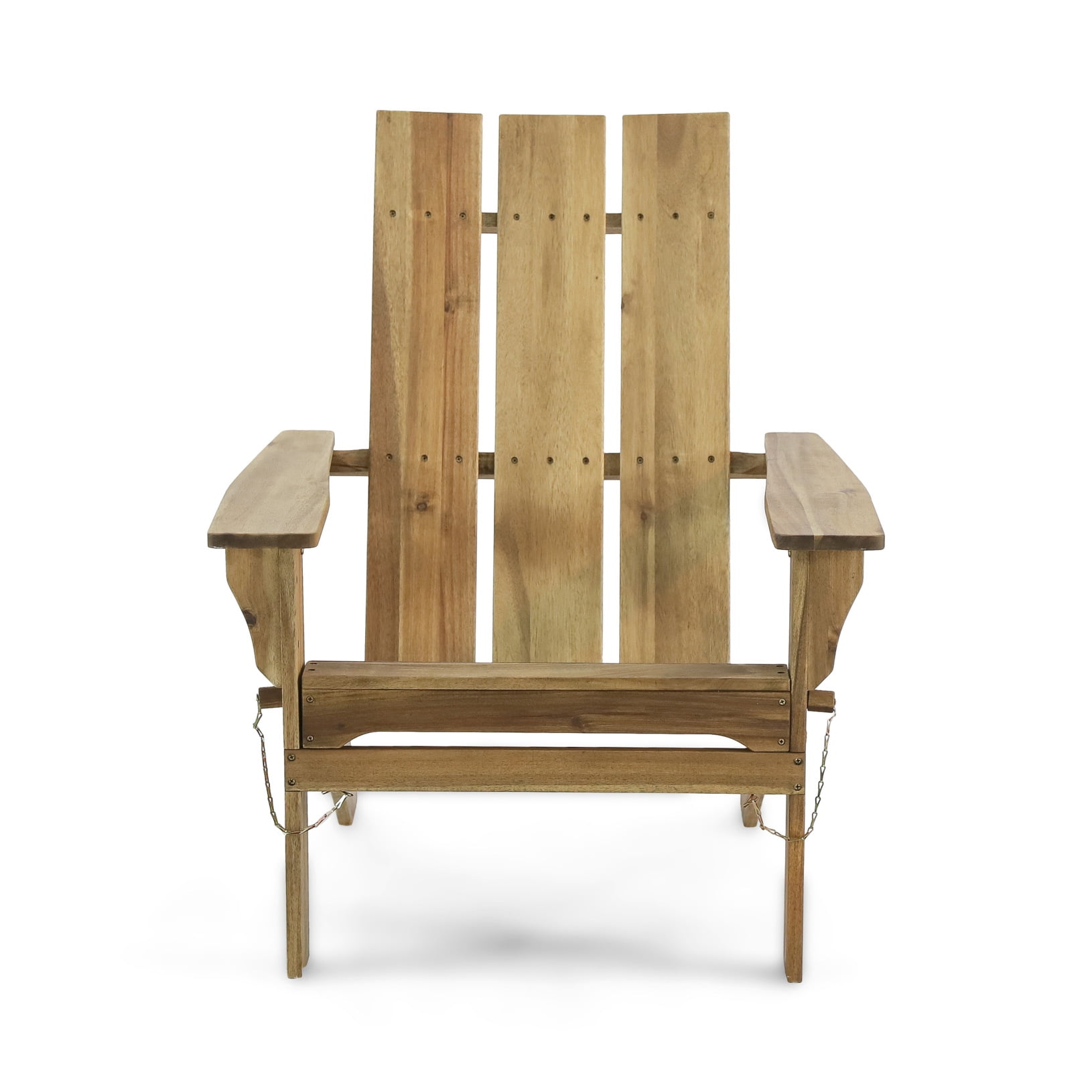 Zuma Folding Acacia Wood Adirondack Chair for Outdoor Patio Deck Poolside Relaxation with Rustic Charm and Weather-Resistant Finish