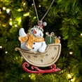 thumbnail image 2 of Gcvizuso Christmas Ornaments Clearance! Christmas Hanging Decorations, Christmas Tree Colored Resin Sleigh Pendant Christmas Decoration Diy Hanging Santa Snowman Hanging Ornaments, 2 of 7