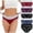 zc-Multicolor, variant on 5-Pack Womens Plus Size Seamless Solid Color Black High Waist Cotton Triangle Underwear Plus Size Underwear For Women Black,M