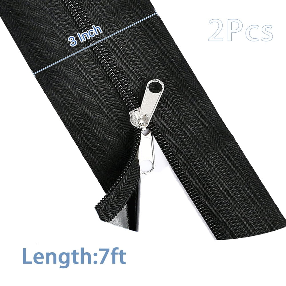 2 Roll Large Zipper for Barriers 7ft x 3in Zipper Door Tape for Greenhouse