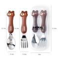 thumbnail image 4 of Jinsinto Children's cutlery set with case, stainless steel children's fork and spoon with case, 4 of 5