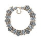 thumbnail image 5 of Collar de diamantes de imitación, gargantilla vintage de cadena gruesa, artesanía, regalo de San Valentín moderno. Azul claro, 5 of 9