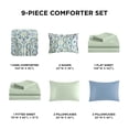 thumbnail image 7 of Regency Heights King Size Comforter Set, 9-Piece Bed in a Bag King, Green Bedding Comforter Set with Comforter, Flat Sheets, Fitted Sheets with Side Pockets, 7 of 7