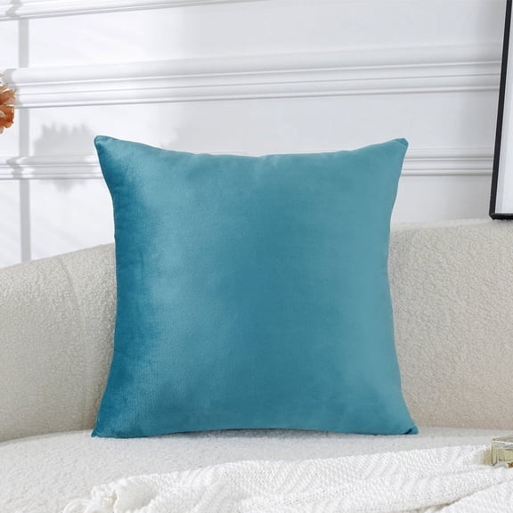 Knubmt Decorative Throw Pillow Cover Soft Velvet Pillow Case Solid Color Cushion Cover for Home Sofa Bedroom Car, 16" x 16"