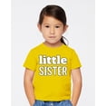 thumbnail image 2 of Wild Bobby Little Sister Cute Future Sibling Toddler Crew Graphic T-Shirt, 2 of 6