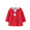 thumbnail image 5 of Kids' $10 Under Cute Girls Hooded Jacket with Rabbit Ears Toddler Kids New Style Fall Winter Outerwear Save Big, 5 of 5
