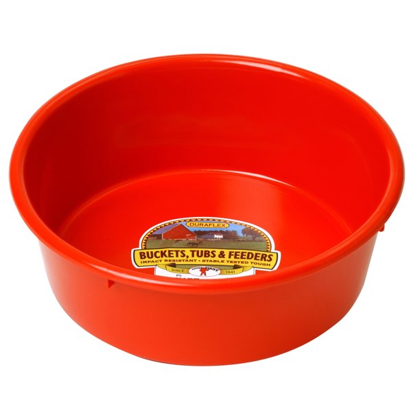 Miller Manufacturing Utility Pans, Plastic, Red, 5Quart