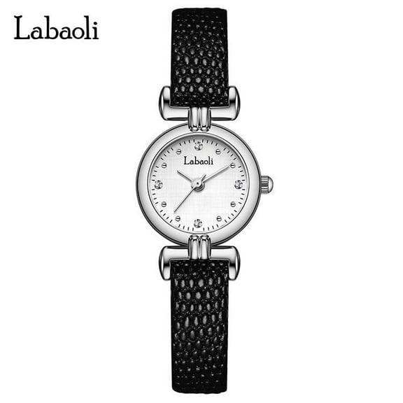 Explojoy Women's Quartz Watch – Minimalist Rotation Dial with Leather Strap and Waterproof Design