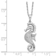 thumbnail image 2 of Diamond2Deal Collier Hippocampe CZ en Argent Sterling 925 Rhodié avec Rallonge de 2 Pouces pour Femmes 18 Pouces, 2 of 4