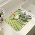 thumbnail image 4 of Yayeee Dish Drying Mat for Kitchen Counter 18" x 24" Microfiber Super Absorbent Coffee Decorative Pad, Light Green Martini, 4 of 9