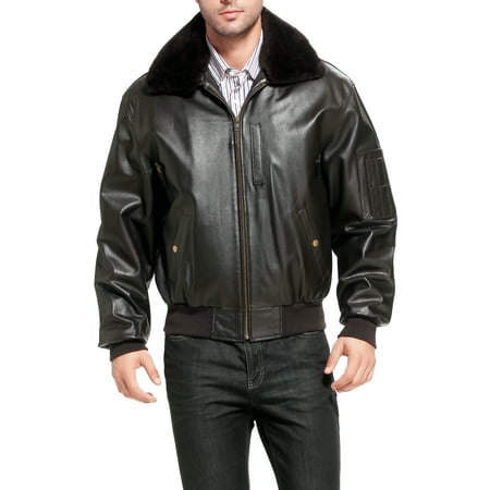Cowhide Bomber - Men's Air Force B-15 Cowhide Leather Flight Bomber Jacket - Big & Tall