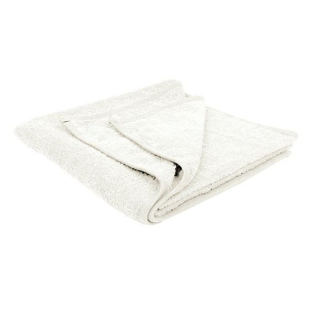 Puffy Cotton Grande Serviette de Bain en Éponge de Coton Drap de Bain - Blanc