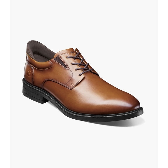 Nunn Bush KORE EZ Icon Men's Plain Toe Oxford, Cognac, 8.5