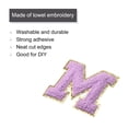 thumbnail image 3 of Uxcell Chenille Letters M Patches Large Size 80mm/3.15 Inch M Patches Golden Glitter for Clothing, Pack of 3(Purple), 3 of 5