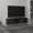 Black 55, variant on Modern TV Stand for 65 Inch TV with 2 Doors and Open Shelves, 54.7 Inch Wide Entertainment Center, Black MDF Furniture for Living Room