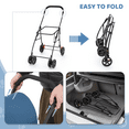 thumbnail image 4 of Magshion Folding Double Dog Stroller for 2 Dogs, 4-in-1 Pet Stroller for Small Medium Dogs Cats, Navy Blue/Gray, 4 of 9