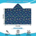 thumbnail image 2 of Cartoon Construction Vehicles Trucks Hooded Bath Towel，50"x30" for Ages 3 To 12 Kids, Quick Dry Lightweight Soft Microfiber Hood Beach Towel Cover Up for Kids, 2 of 7