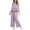 Purple, variant on Girls Yellow Gingham 2 Piece Outfit Kids Peplum Top with Ruffle Hem and Wide Leg Pants Summer Set Sizes 18-24 Months to 10-11 Years,Size 6-7 T