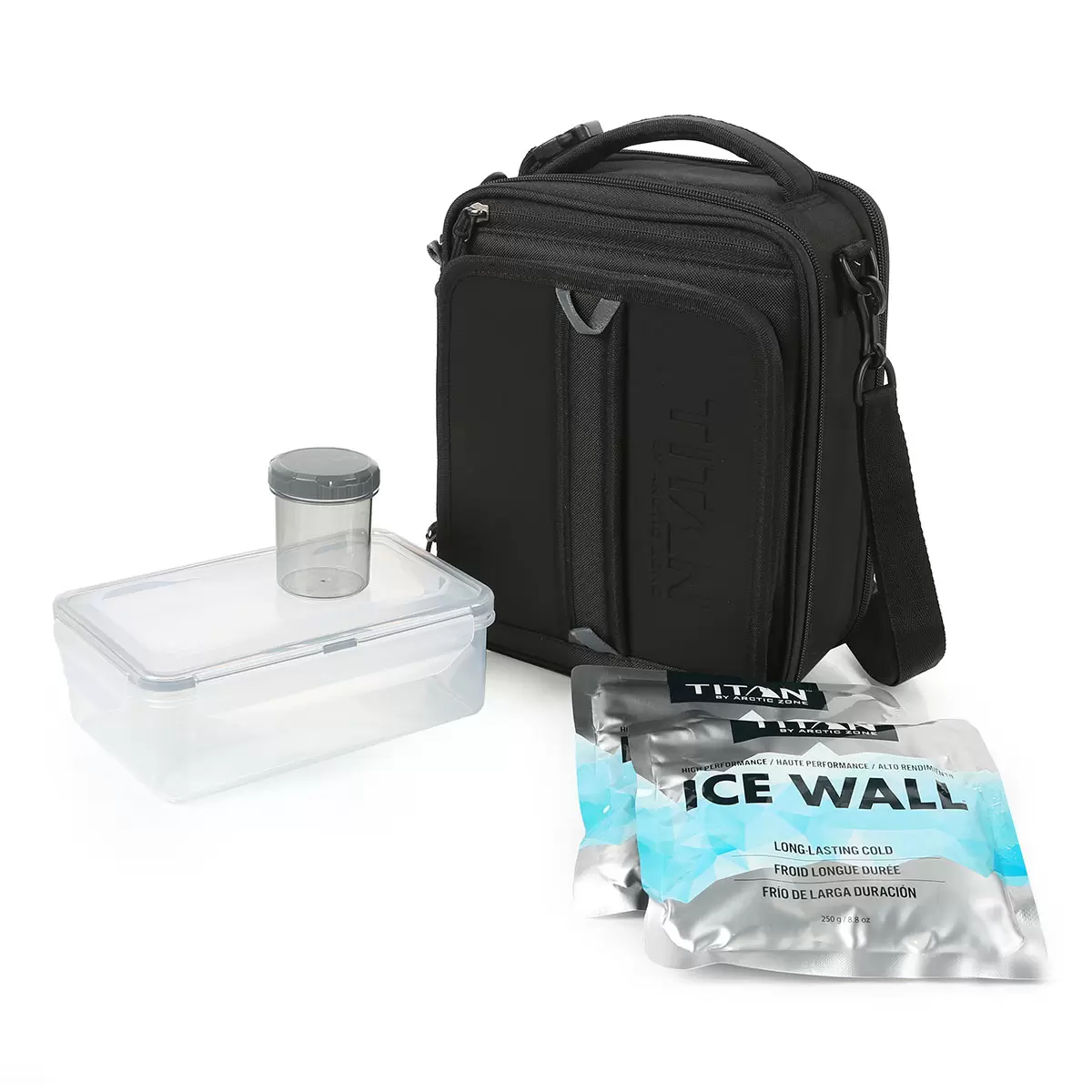 Titan Insulated Expandable Lunch Bag, Black