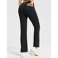 thumbnail image 2 of BALEAF Women's Fleece Lined Pants Yoga Pants Warm Thermal Winter High Waisted Straight Leg Leggings with 6 Pockets Black M, 2 of 7