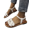 thumbnail image 2 of Women's Summer Fashion Low Heel Roman Open Toed Sandals Elastic Sandals, 2 of 6