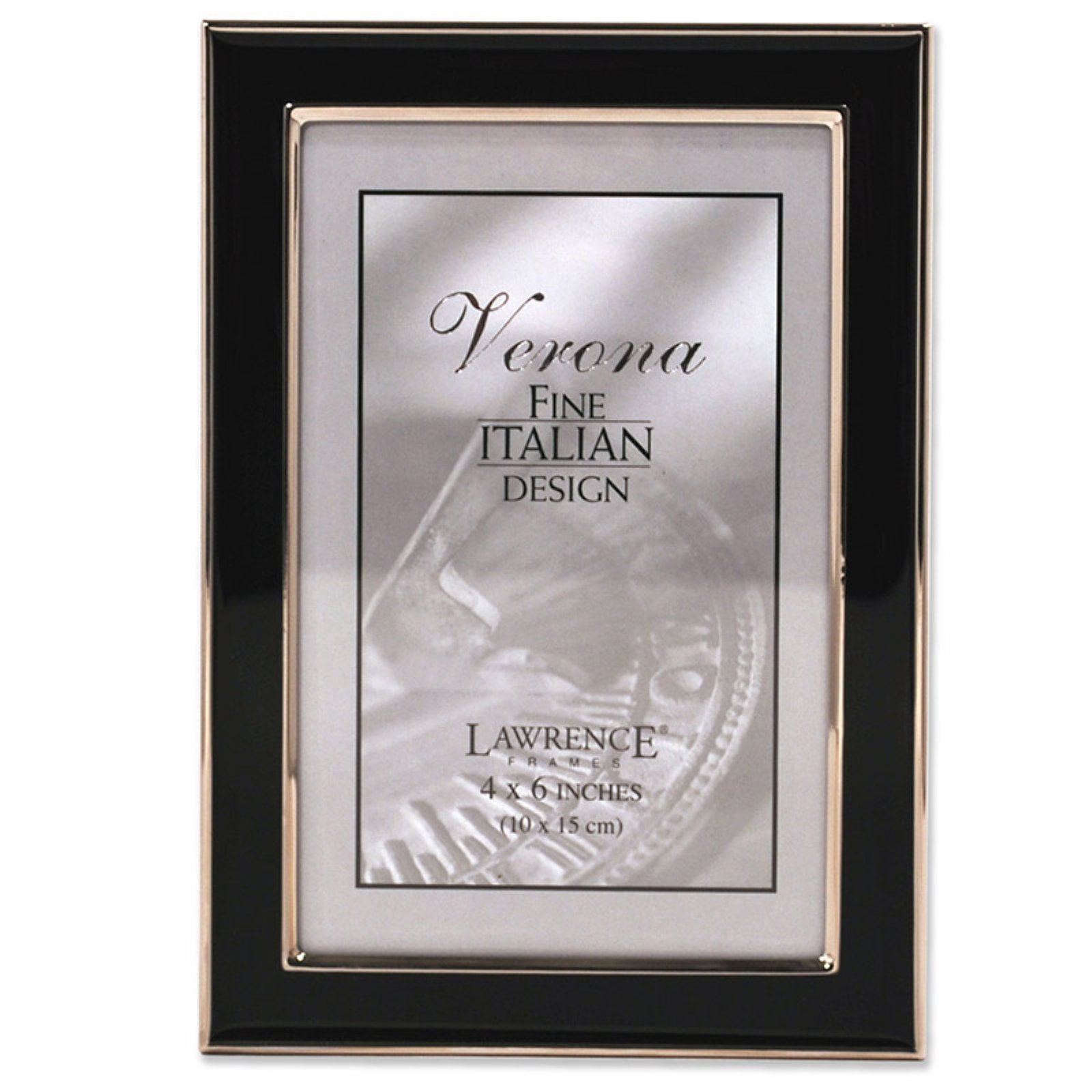 Lawrence Frames Silver Plated 8x10 Metal with White Enamel Picture Frame